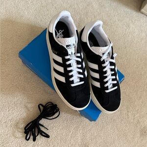 Adidas Black and White Gazelle Sneakers Classic Design
